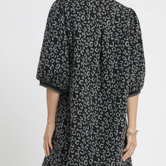 Umgee‎ Leopard Print Jacquard Mini Dress - Picture 4 of 5